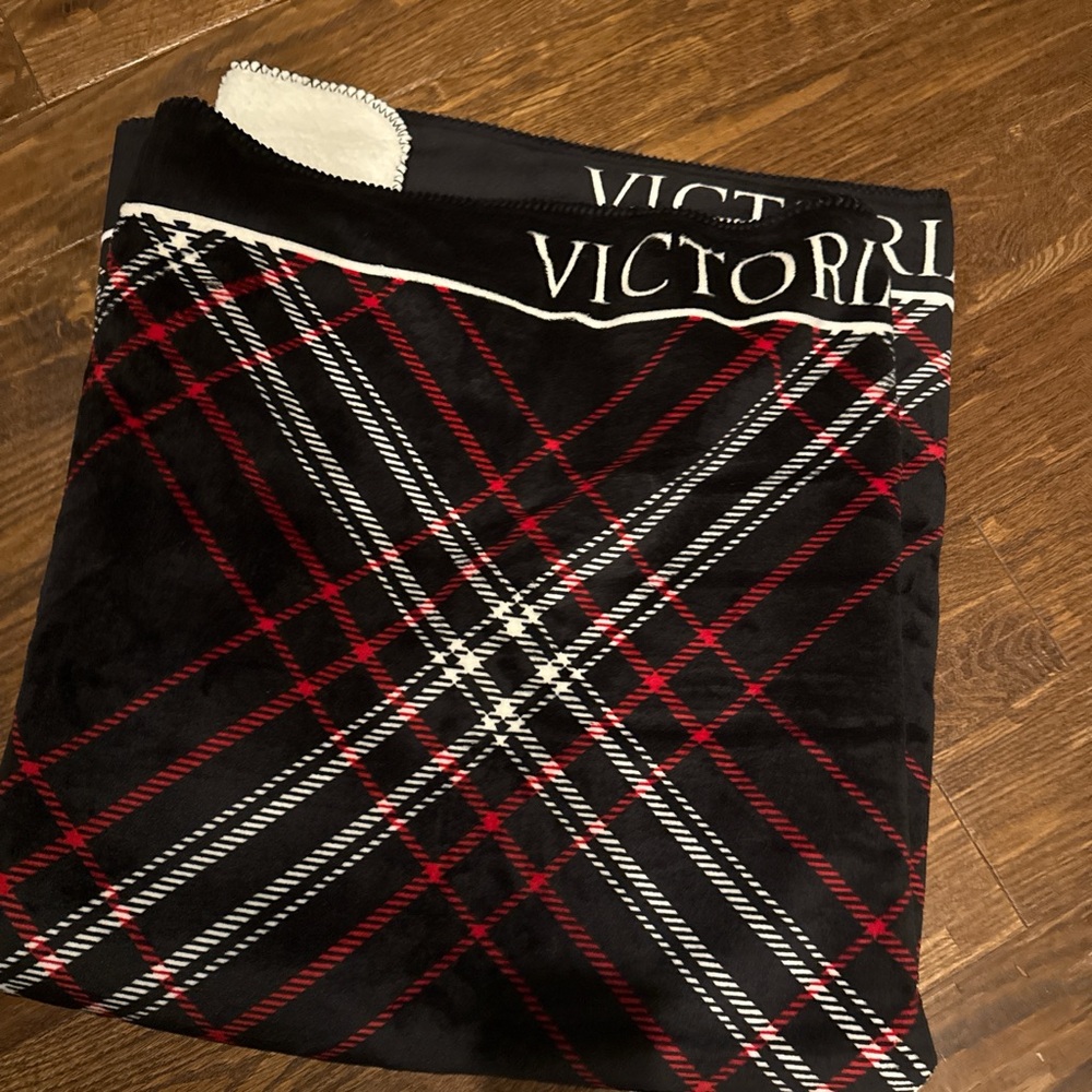 Victoria's Secret Red and Black Plaid Throw